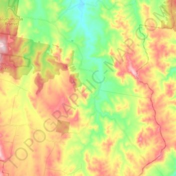 Lewis Ponds topographic map, elevation, terrain