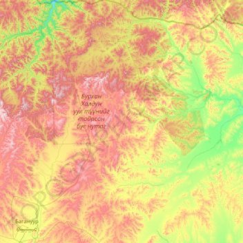 Ömnödelger topographic map, elevation, terrain