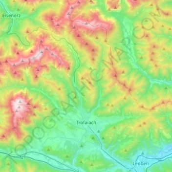 Trofaiach topographic map, elevation, terrain