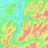 District de la Gruyère topographic map, elevation, terrain