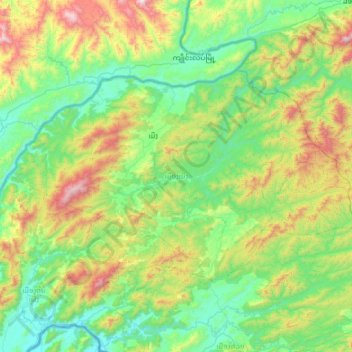 Meung District topographic map, elevation, terrain