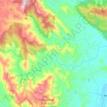 Bowman topographic map, elevation, terrain