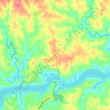 Bethlehem topographic map, elevation, terrain