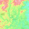 Rio Pomba topographic map, elevation, terrain