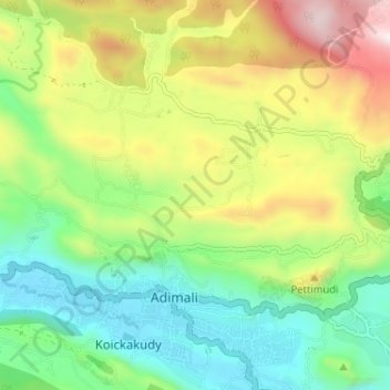 Thalamali topographic map, elevation, terrain