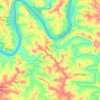 Pranchada topographic map, elevation, terrain