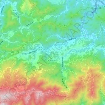 Sanagochi topographic map, elevation, terrain