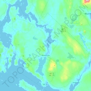 Brooksville topographic map, elevation, terrain