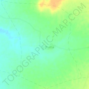 Jhatla topographic map, elevation, terrain