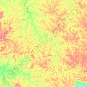 Ibertioga topographic map, elevation, terrain