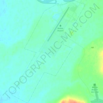 Bettles topographic map, elevation, terrain