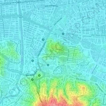 Randusari topographic map, elevation, terrain