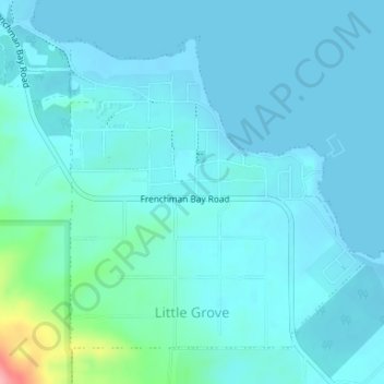 Little Grove topographic map, elevation, terrain