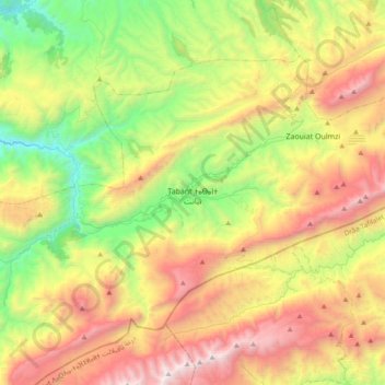 Tabant topographic map, elevation, terrain