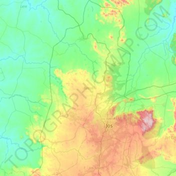 Bassa topographic map, elevation, terrain