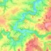 Želiv topographic map, elevation, terrain