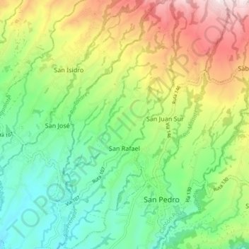 San Rafael topographic map, elevation, terrain