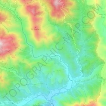 Dusun Nualolo topographic map, elevation, terrain