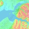 Anchorage topographic map, elevation, terrain