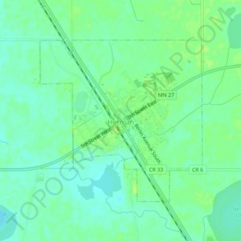 Herman topographic map, elevation, terrain