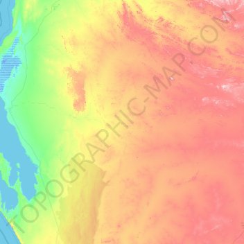 Gascoyne River topographic map, elevation, terrain