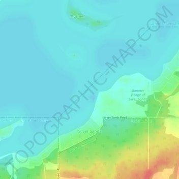 Summer Village of Silver Sands topographic map, elevation, terrain