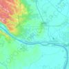 Sikhottabong District topographic map, elevation, terrain