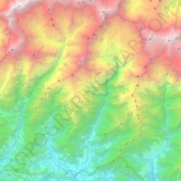 Machhapuchchhre topographic map, elevation, terrain