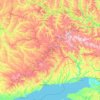 Oblast de Donetsk topographic map, elevation, terrain