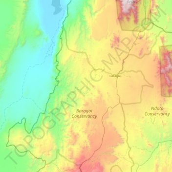 Nachola ward topographic map, elevation, terrain