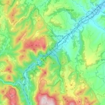Serra San Quirico topographic map, elevation, terrain
