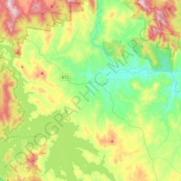 Adaminaby topographic map, elevation, terrain