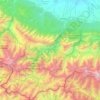 Алагирский район topographic map, elevation, terrain