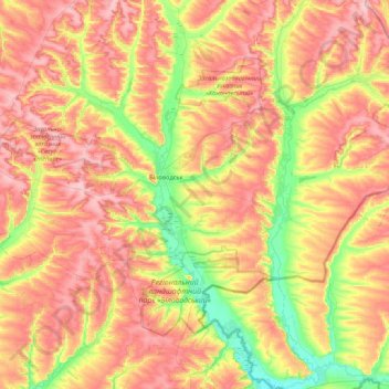 Bilovodska settlement hromada topographic map, elevation, terrain