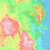Daintree National Park topographic map, elevation, terrain