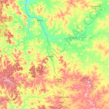 Shire Of Brookton topographic map, elevation, terrain
