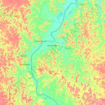 Miguel Alves topographic map, elevation, terrain