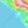 Općina Baška Voda topographic map, elevation, terrain