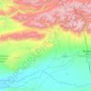Panfilov District topographic map, elevation, terrain