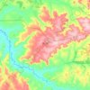 Dourado topographic map, elevation, terrain