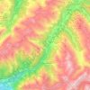 Landwasser topographic map, elevation, terrain