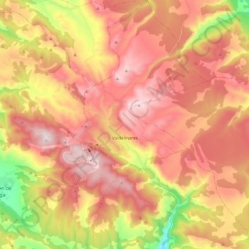 Valdelinares topographic map, elevation, terrain