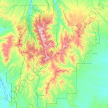 Jarbidge Wilderness Area topographic map, elevation, terrain