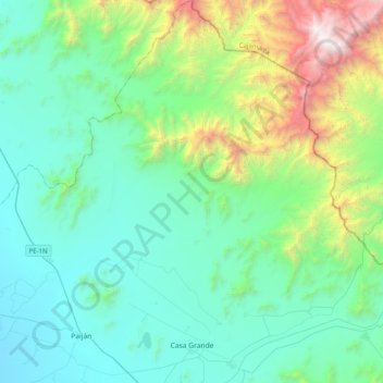 Casa Grande topographic map, elevation, terrain