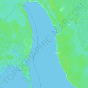 Bay of Pigs topographic map, elevation, terrain