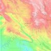 Komo-Margarima Distric topographic map, elevation, terrain