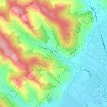 Remetea topographic map, elevation, terrain