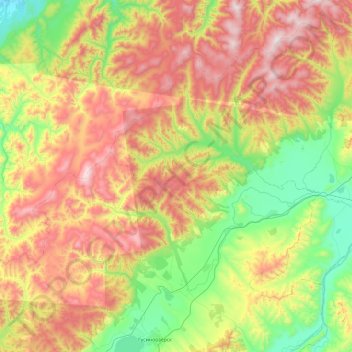 Оронгойское сельское поселение topographic map, elevation, terrain