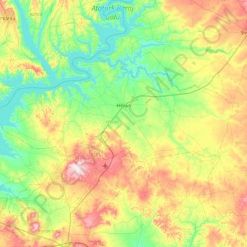 Hilvan topographic map, elevation, terrain