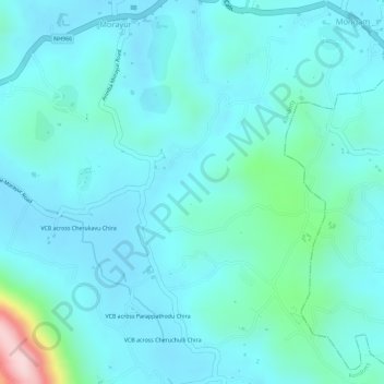 Morayur topographic map, elevation, terrain